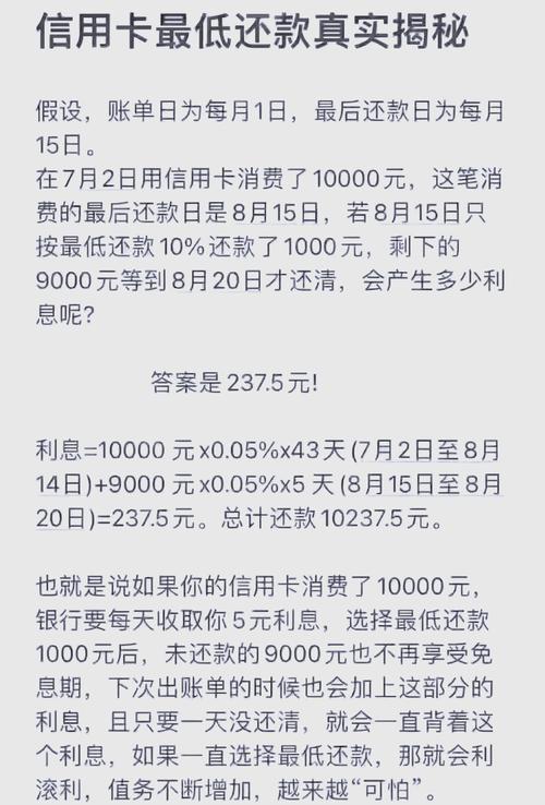 信用卡欠3万最低还款额是多少？会产生哪些费用？