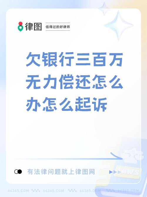 我欠银行60万被起诉了怎么办