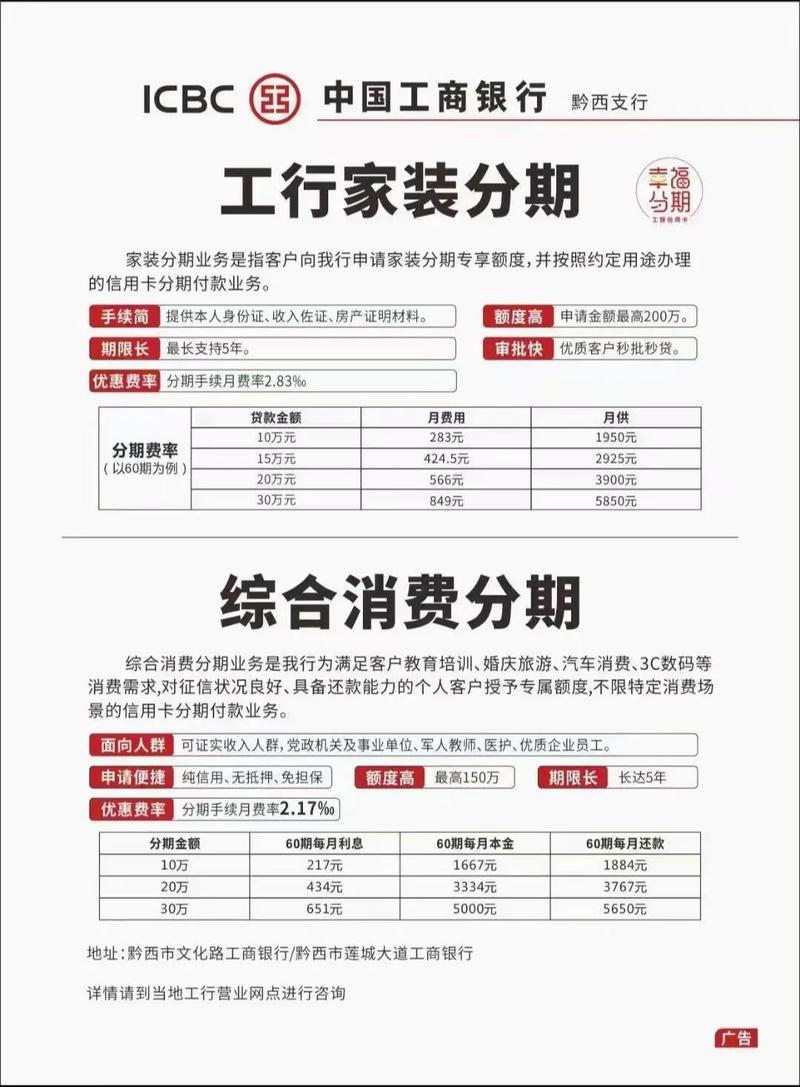工行3期分期手续费是多少?
