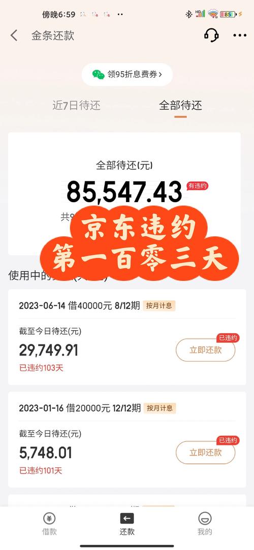 京东金融逾期多久要一次性还款