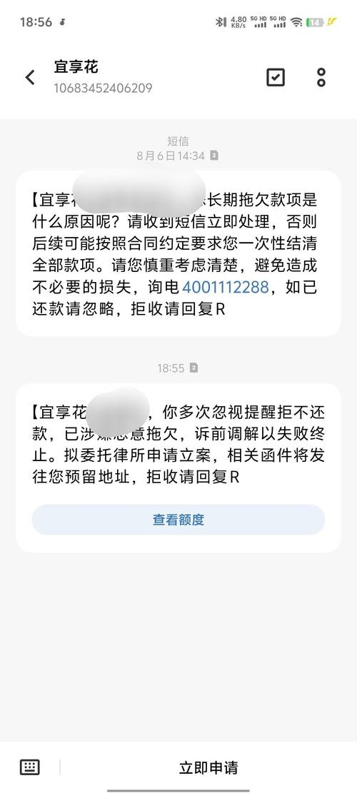 小花金融来短信说已逾期