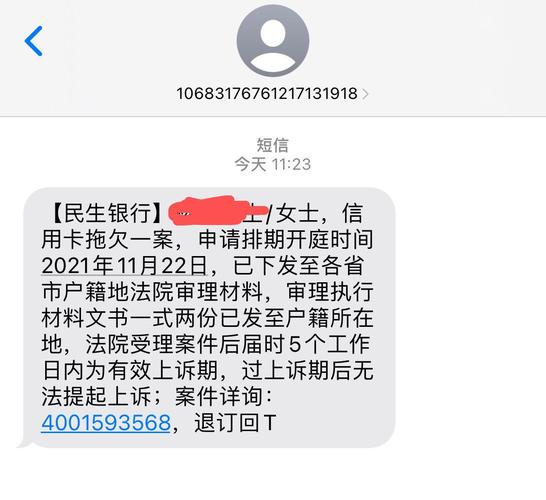 2024年民生银行信用卡逾期说要起诉