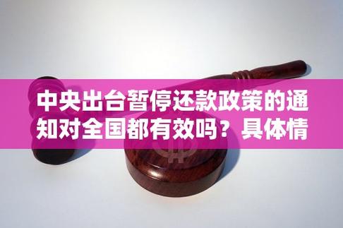 关于暂停还款政策的通知