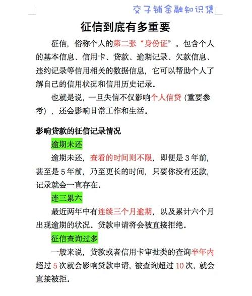 房贷逾期多久会影响征信及如何避免