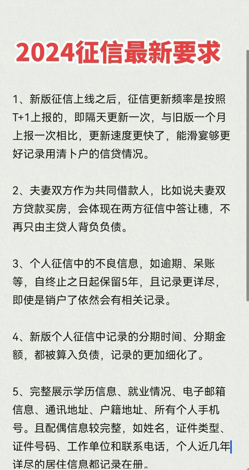 2024年征信新规定解读有哪些要点