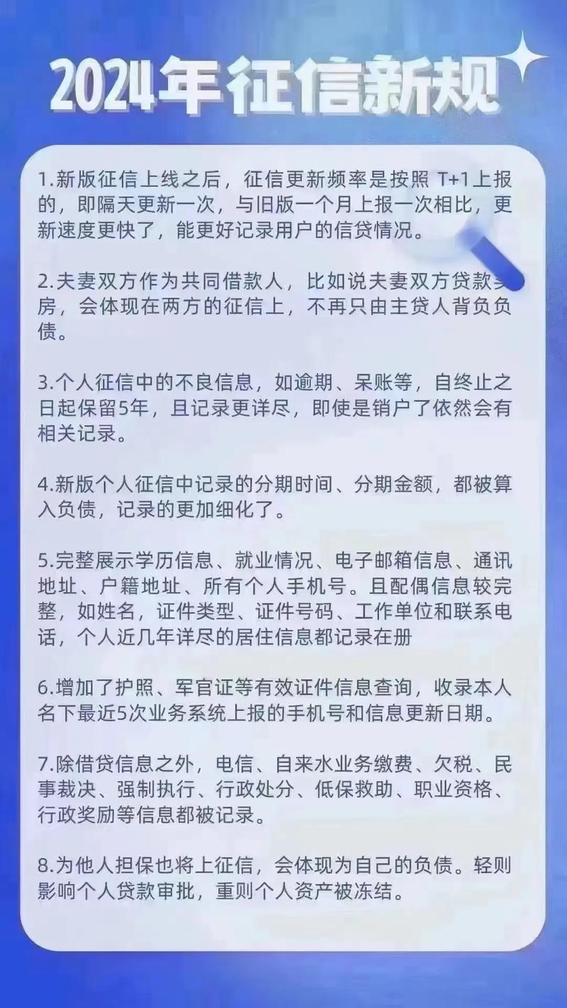 个人征信新规定2024年