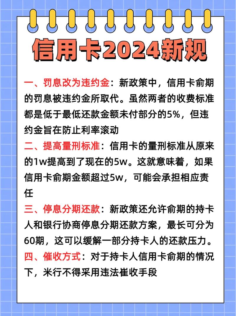 2024年欠信用卡新规有哪些变化？
