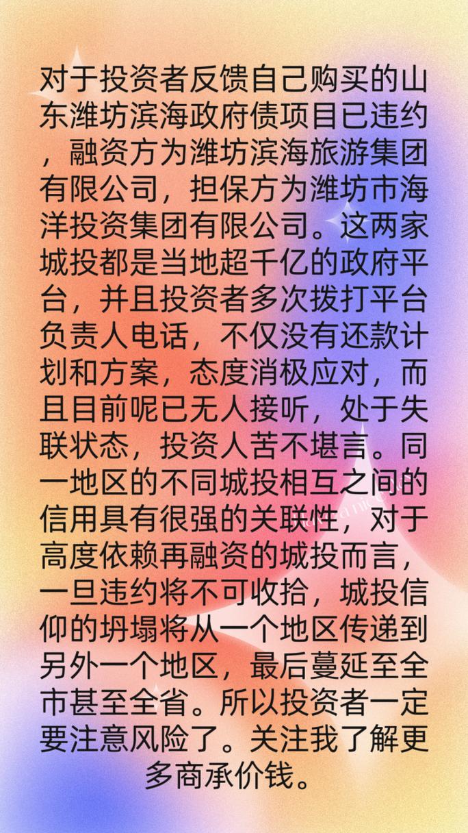 山东潍坊债务处理最新方案