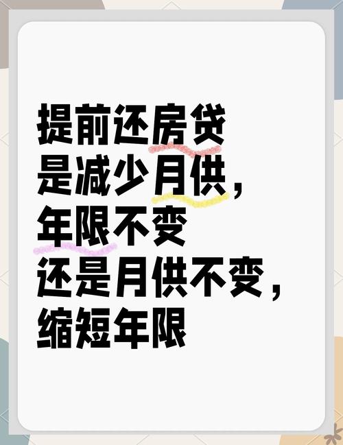 房贷提前还款是缩短年限好还是减少月供好哪个更划算？
