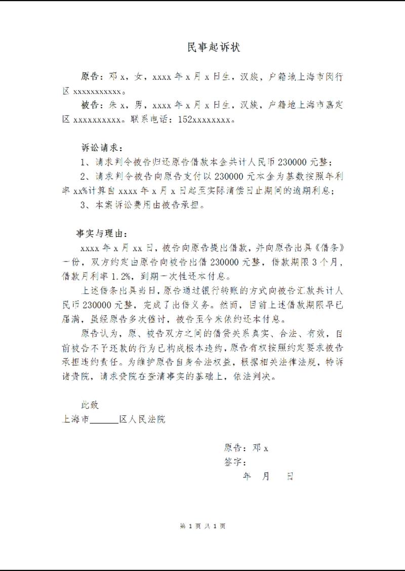 负债人被起诉的案例