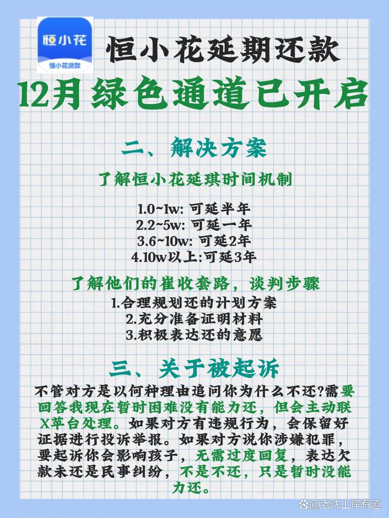 恒小花逾期好协商吗