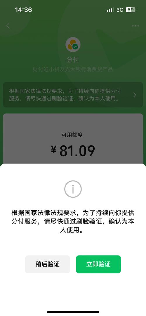 怎么查看微信分付是否上征信？