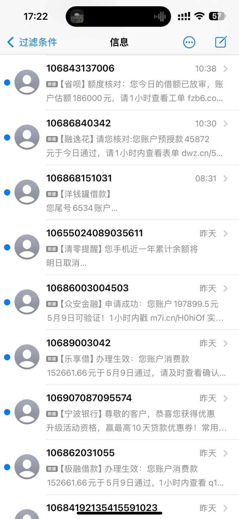 贷款平台天天发信息骚扰